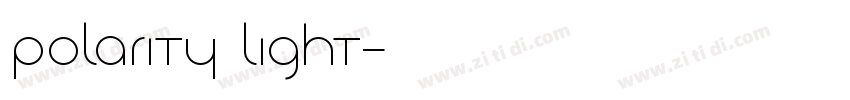 Polarity Light字体转换